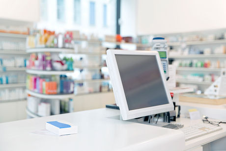Pharmacy counter with medication — Rexall Pharmacy